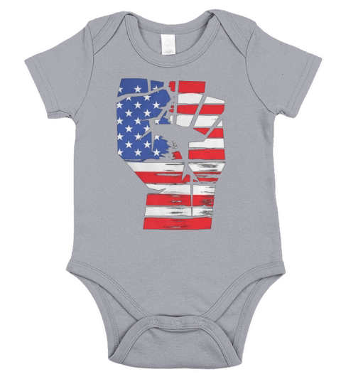 Raised Fist Patriotic Protest Independence Day 4th Of July shirt Short Sleeve Baby One-Piece