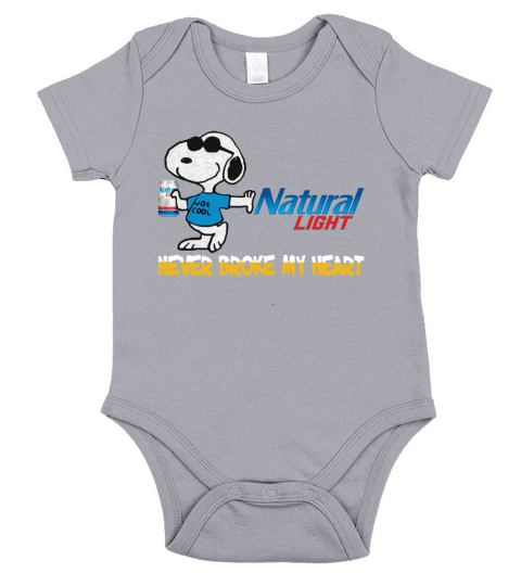Snoopy Natural light never broke my heart Short Sleeve Baby One-Piece