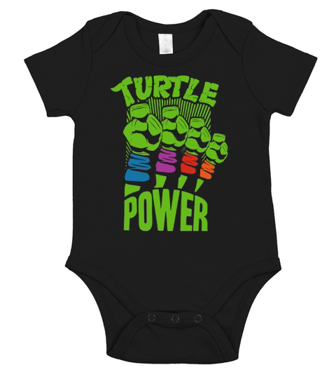 The Turtle Power Short Sleeve Baby One-Piece