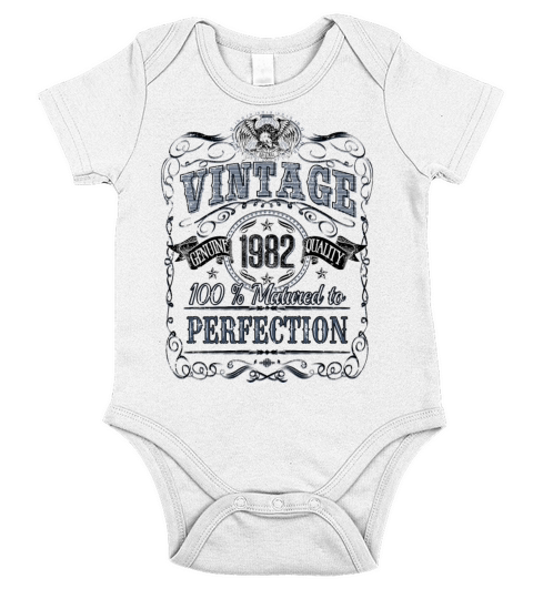 Vinage 1982 birthday year of birth 1982 gift Short Sleeve Baby One-Piece