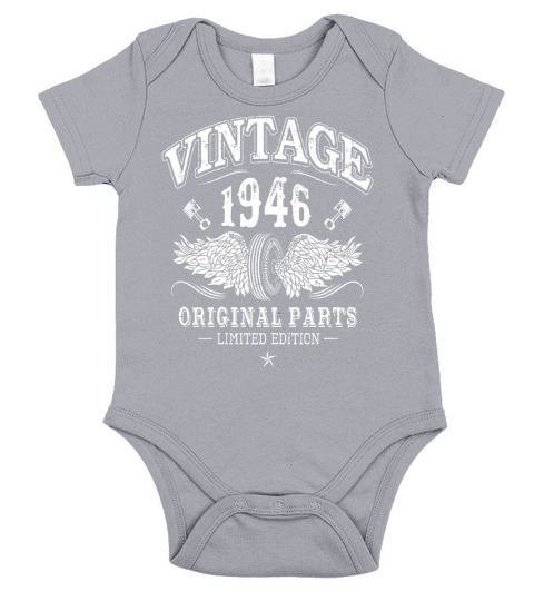 Vintage 1946 Original Parts Short Sleeve Baby One-Piece
