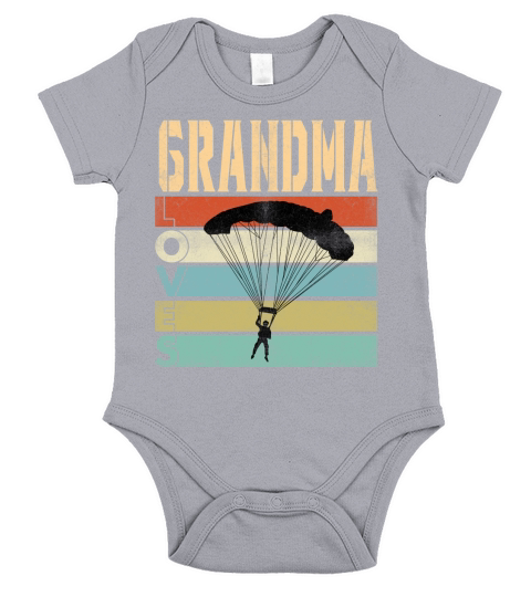 Vintage Grandma Love Skydive Great Grandparents Gift 2020 Short Sleeve Baby One-Piece