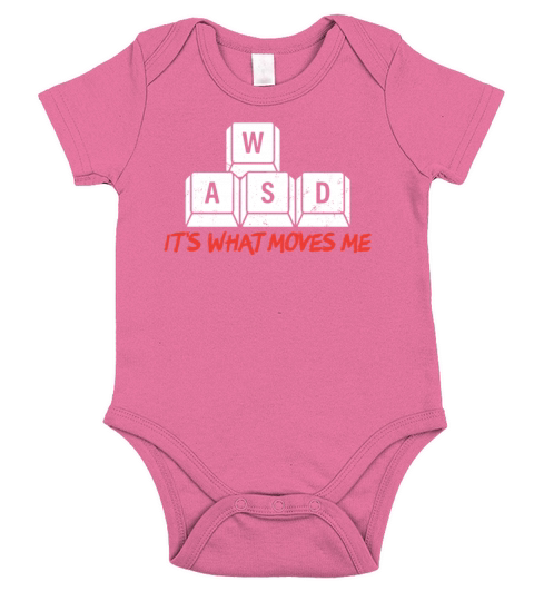 WASD Its What Moves Me Funny Computer Video Short Sleeve Baby One-Piece