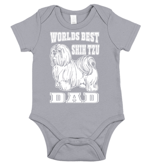 Worlds Best Shih Tzu Dad Pet Dog Animal T Shirt Short Sleeve Baby One-Piece