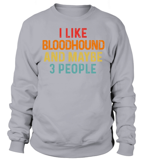 I Like Bloodhound And Maybe 3 People Retro Vintage Sweatshirt Unisex