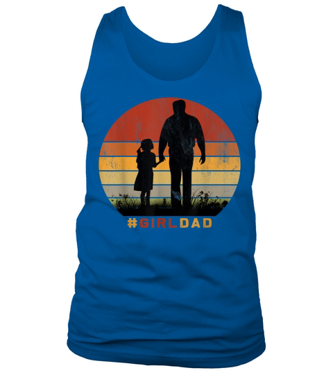 Girldad Girl Dad Father &amp; Daughter Retro Basketball Gift T-Shirt Tank Top Unisex