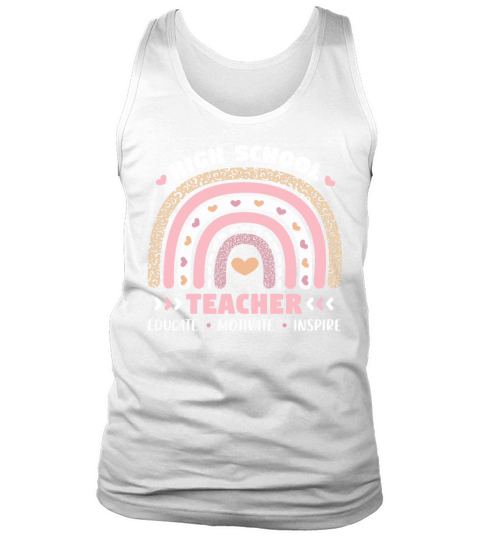 High School Teacher Educate Motivate Inspire Tank Top Unisex