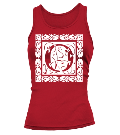 O Capital Letter Initial Monogram Alphabet Name Tank top Woman