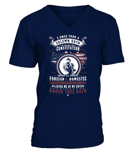 American Soldiers Against All Enemies Foreign And Domestic V-Neck T-shirt