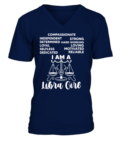 Characteristic of Libra Girl Zodiac Sign Birthday V-Neck T-shirt