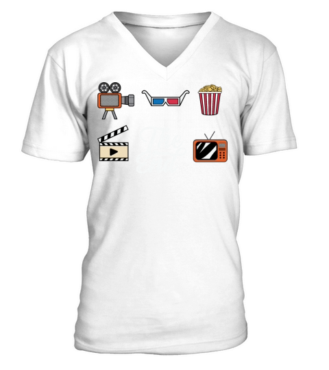 Cinema Vintage Movie Critic Gift V-Neck T-shirt