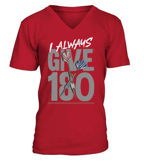Darts Vintage I Always Give 180 V-Neck T-shirt