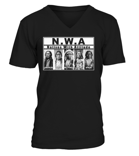 NATIVES WITH ATTITUDE V-Neck T-shirt