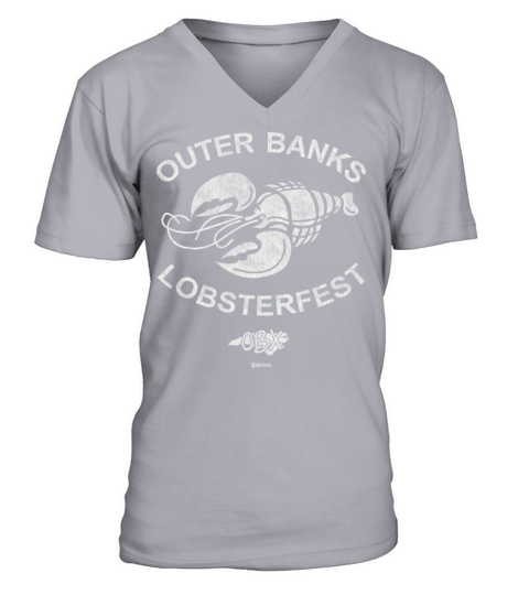 Outer Banks Lobsterfest OBX Retro Vintage White V-Neck T-shirt
