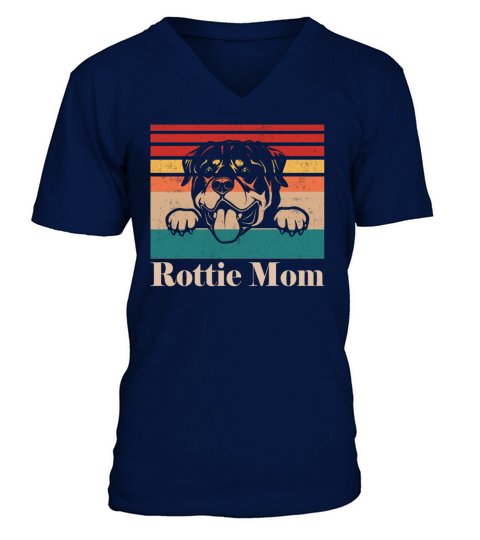 Rottie Mom - Rottweiler Lover Rott Dog Owner Rotti V-Neck T-shirt
