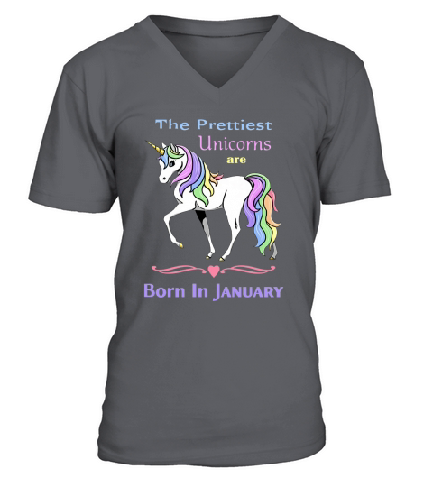 The prettiest unicorns are born in January V-Neck T-shirt