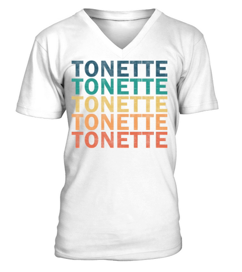 Tonette Name T Shirt - Tonette Vintage Retro Name V-Neck T-shirt