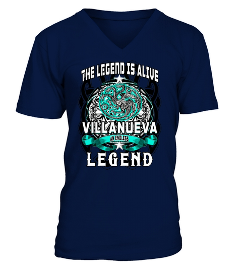 VILLANUEVA ENDLESS LEGEND 3 HEAD DRAGON V-Neck T-shirt