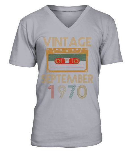 vintage september 1970 V-Neck T-shirt