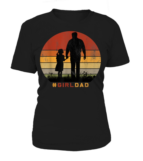 Girldad Girl Dad Father &amp; Daughter Retro Basketball Gift T-Shirt Women's T-Shirt