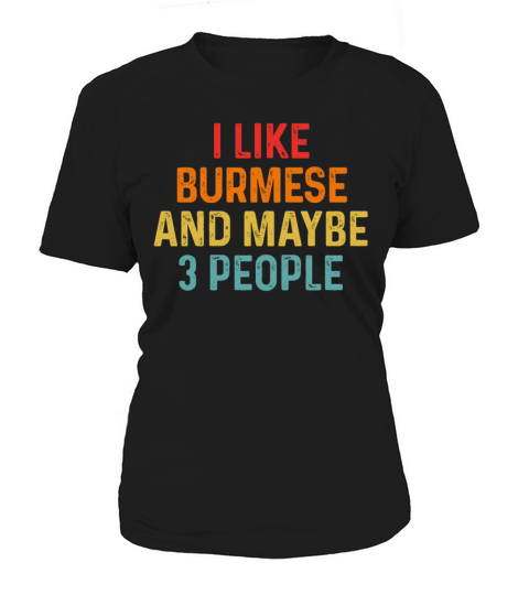 I Like Burmese And Maybe 3 People Retro Vintage Women's T-Shirt