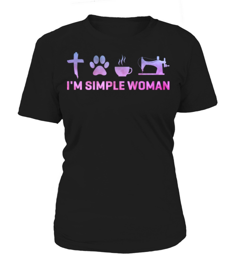 Jesus Dogs Coffee Sewing Simple Woman Women's T-Shirt