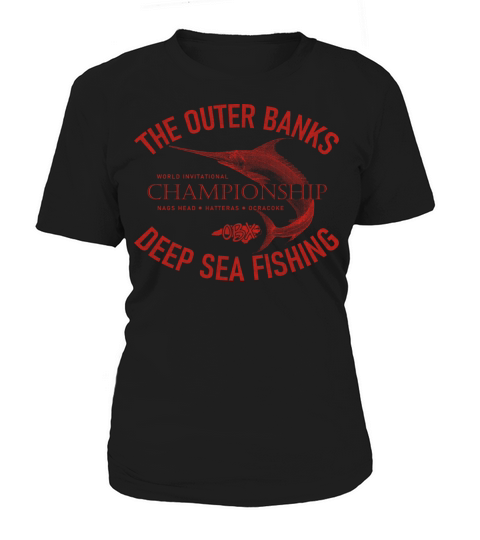 Outer Banks Deep Sea Fishing OBX Vintage Red Women's T-Shirt