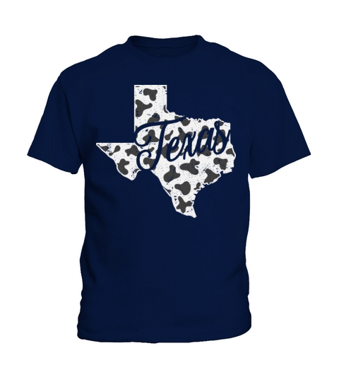 Cow Pattern Farmer Men Women State Texas Kids T-Shirt
