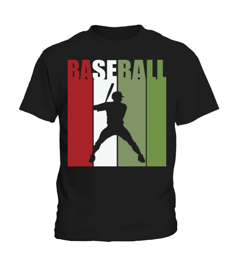 Retro Vintage Baseball Player Sillhoute Kids T-Shirt