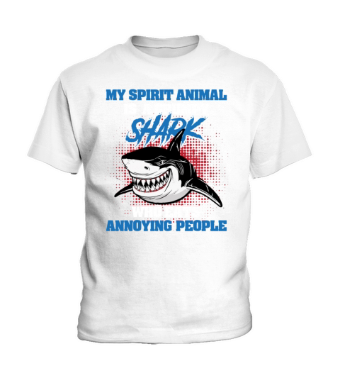Spirit Animal Grumpy Shark Eats Annoying People Kids T-Shirt