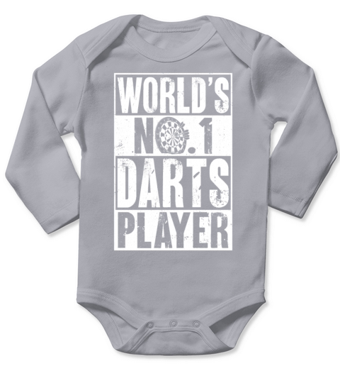 Darts Board Vintage Worlds No 1 Long Sleeve Baby One-Piece