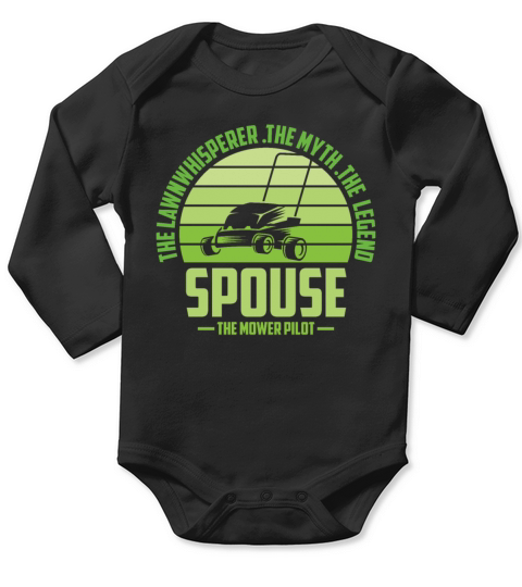 Funny Spouse Lawn Mowing Shirt Lawn Mower Mow Summ Long Sleeve Baby One-Piece