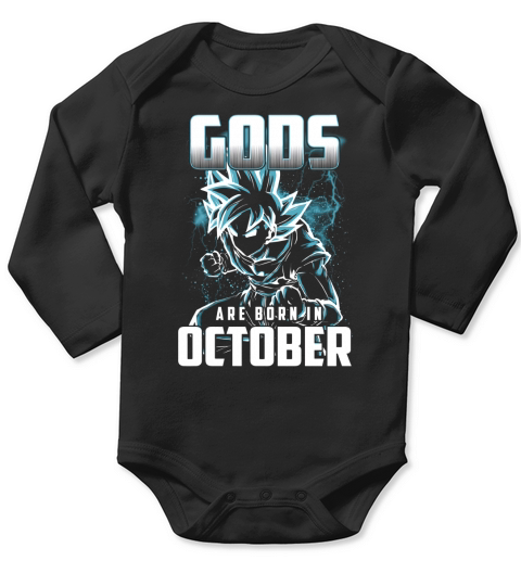Gods are born in October Long Sleeve Baby One-Piece