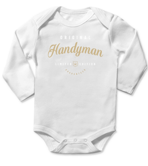 Handyman Funny Job Title Profession Birthday Long Sleeve Baby One-Piece