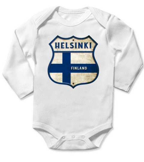Helsinki Finland coat of arms design Long Sleeve Baby One-Piece