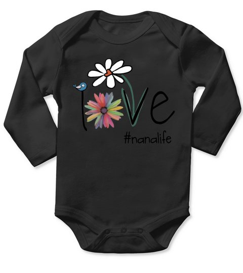 Nana Life Bird Flower Love Long Sleeve Baby One-Piece