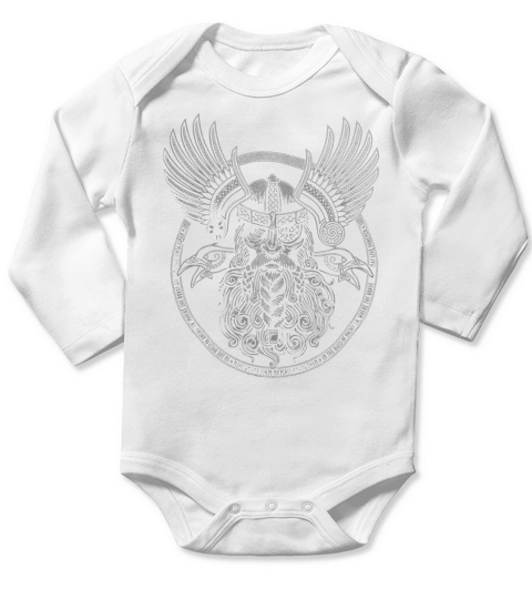 Odin And Raven Long Sleeve Baby One-Piece