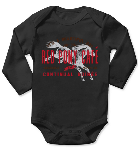 Red Pony Cafe and Continual Soiree Long Sleeve Baby One-Piece
