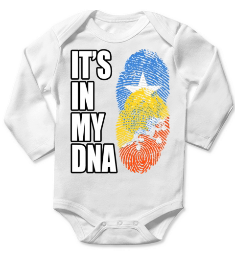 Somali And Bhutanese Vintage Heritage DNA Flag Long Sleeve Baby One-Piece