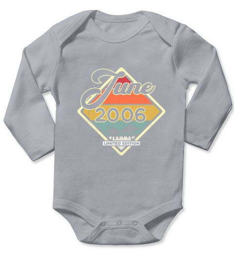 Vintage 16th Birthday June 2006 Sports Gift Long Sleeve Baby One-Piece
