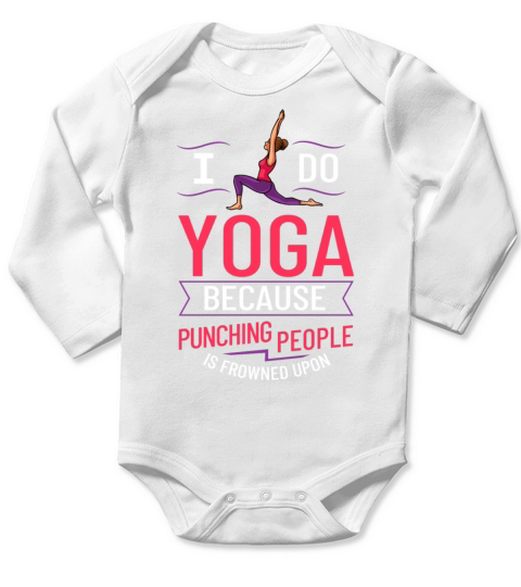 Yoga Beginner Workout Poses Quotes Meditation Long Sleeve Baby One-Piece