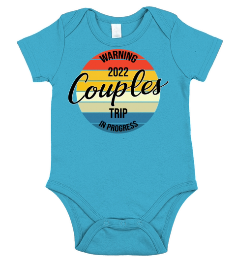 2022 Couples Trip In Progress Retro Vintage Short Sleeve Baby One-Piece