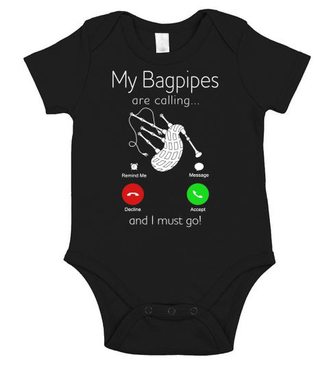 Bagpipes Bagpiper Pipe Band Cornemuses Short Sleeve Baby One-Piece