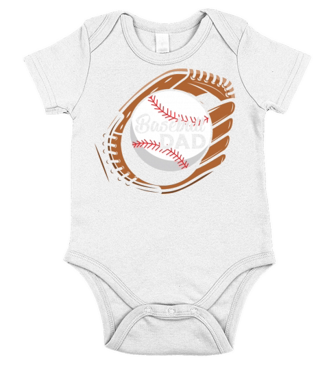 Baseball Dad Gift for Softball Mom Short Sleeve Baby One-Piece