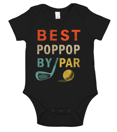 Best Poppop By Par retro vintage Fathers Day gift Short Sleeve Baby One-Piece