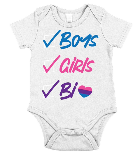 Bisexual Bi Pride Flag Boys Girls Short Sleeve Baby One-Piece