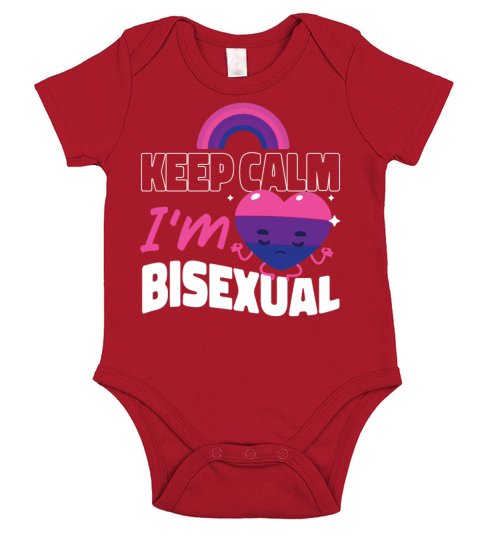 Bisexual Bi Pride Flag Heart Keep Short Sleeve Baby One-Piece