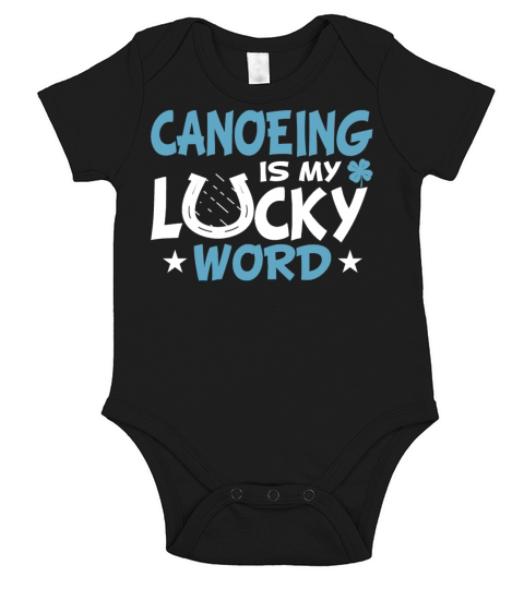 Canoeists Club Funny Sayings Canoeing Lucky Word Short Sleeve Baby One-Piece