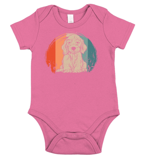 Dachshund Vintage Short Sleeve Baby One-Piece