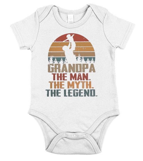 Dad Hug Son Grandpa The Man The Myth The Legend Vintage - Ladies Flowy Tank Short Sleeve Baby One-Piece